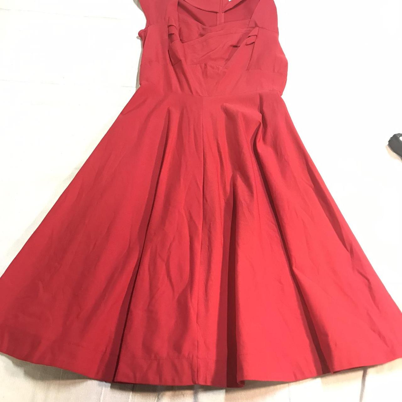 Muxxn boutique red dress 50s vtg inspired style... - Depop