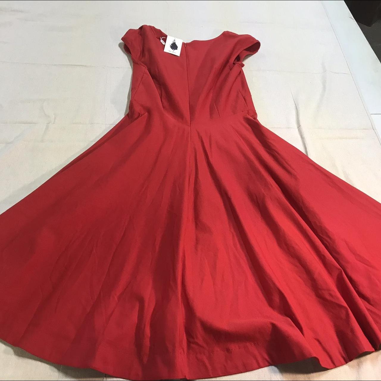 Muxxn boutique red dress 50s vtg inspired style... - Depop