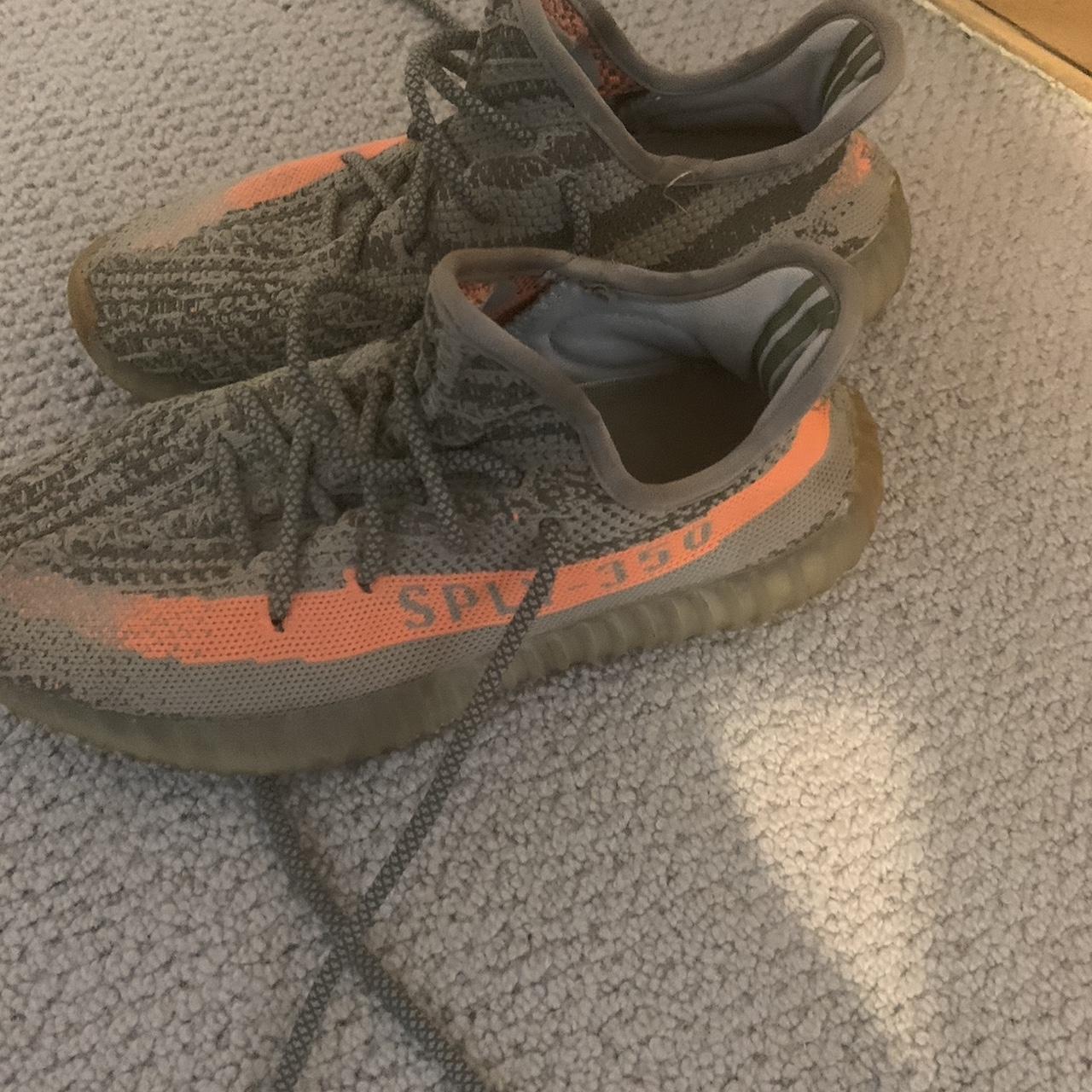Orange and grey Yeezys Perfect condition Depop