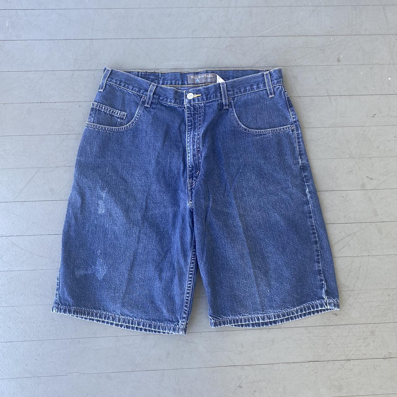 Levis silvertab loose fit jorts 36” x 12” stains... - Depop