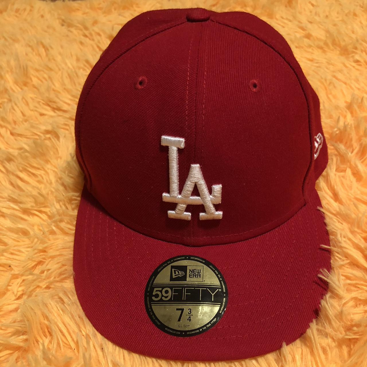 New Era Red Fitted Cap For - Depop