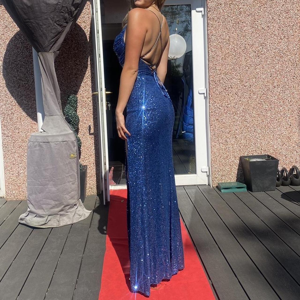 Lapiz blue prom dress Size uk 8 Only worn for a... - Depop