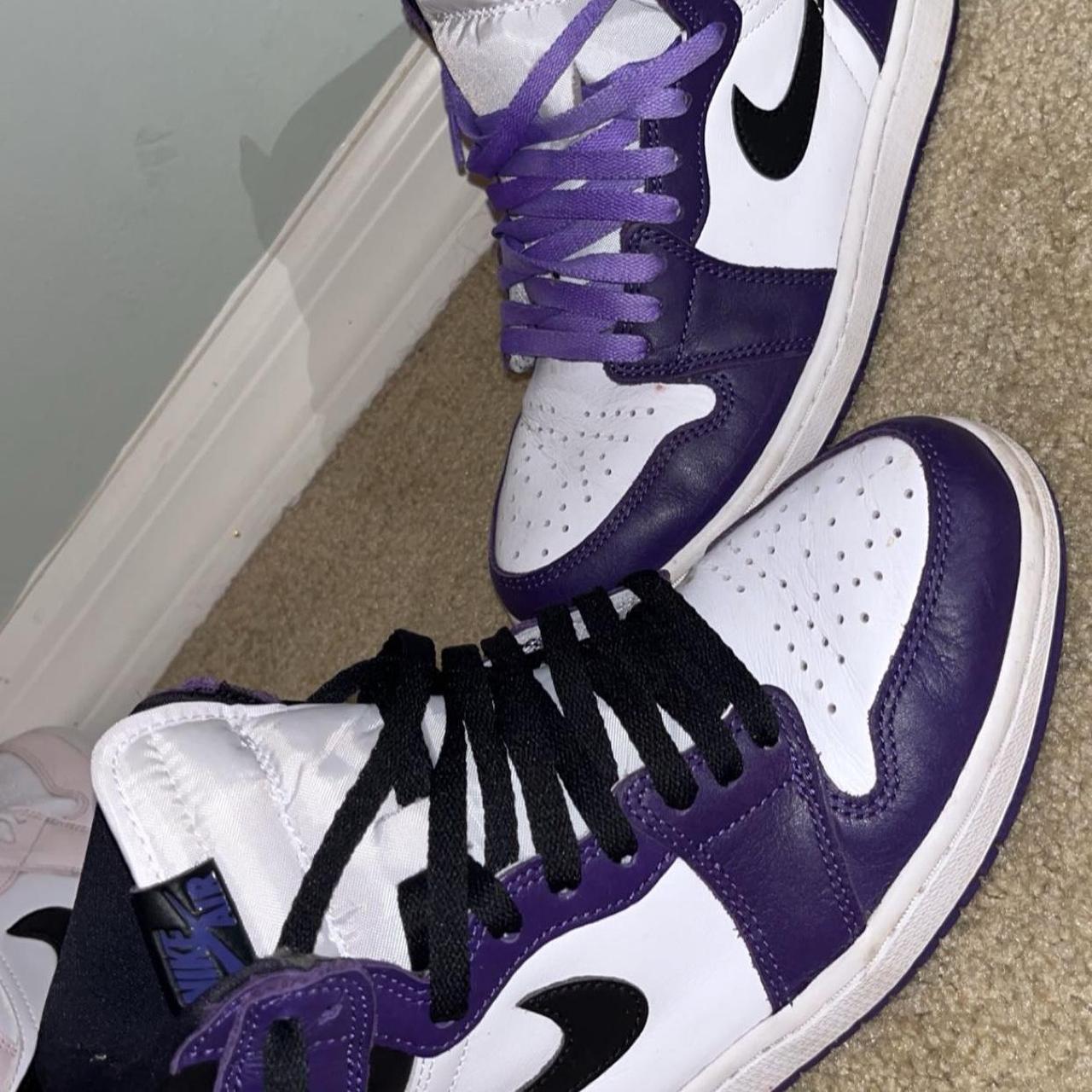 court purple 1s with purple laces