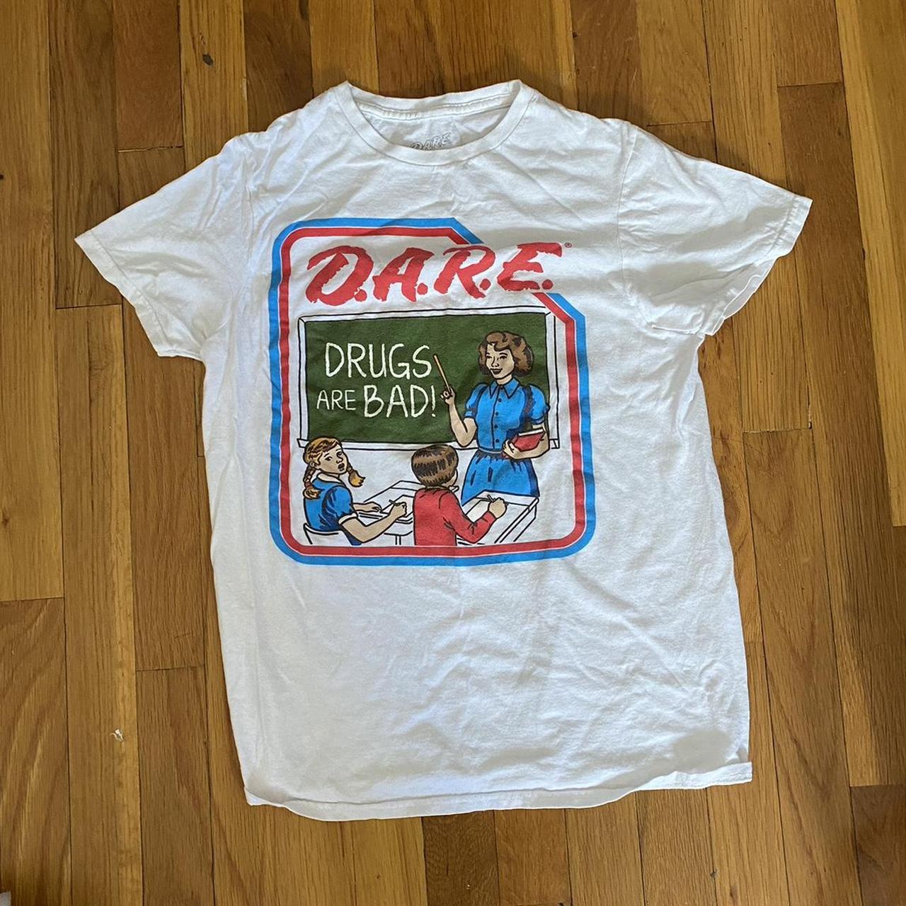 DARE tshirt with vintage-esque graphic Bought from... - Depop