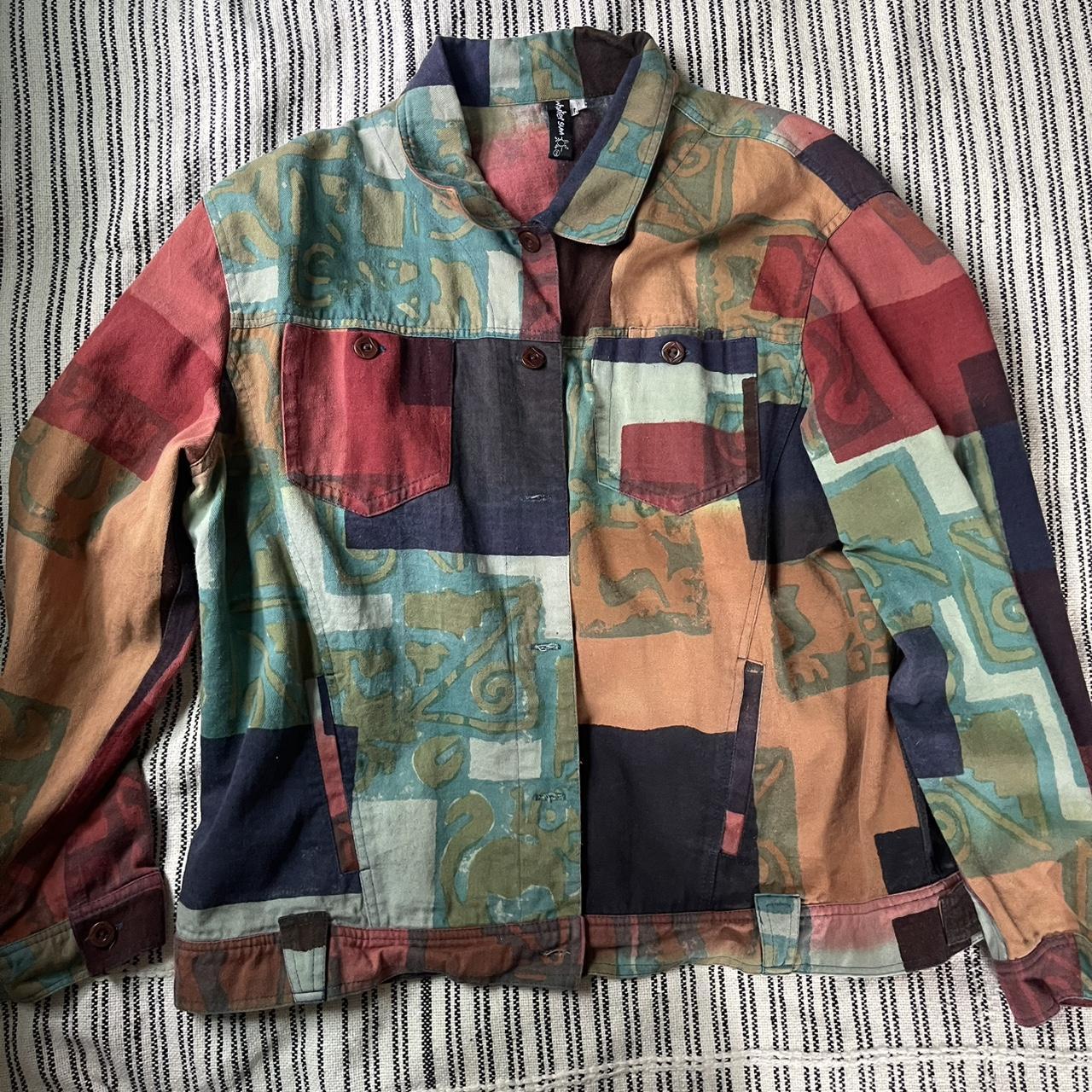 Women's Jacket - Multi - M – Unique patchwork den… - image 1