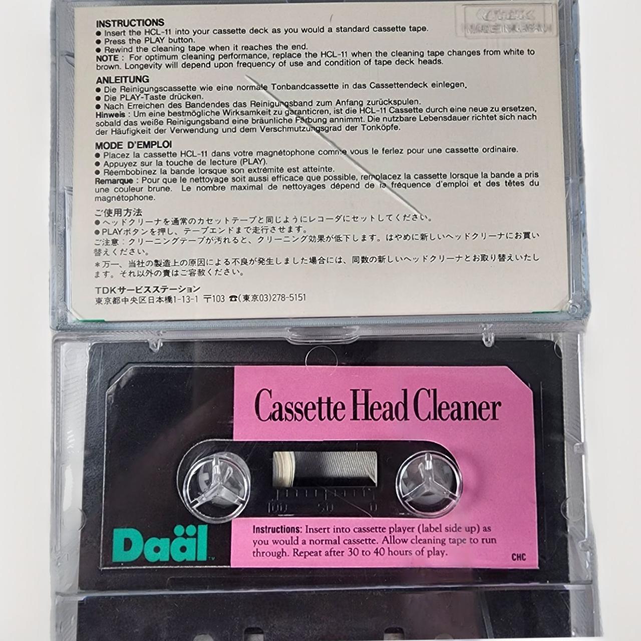 Cassette Head Cleaner Tape 2pc Set Daal TDK Vintage... Depop