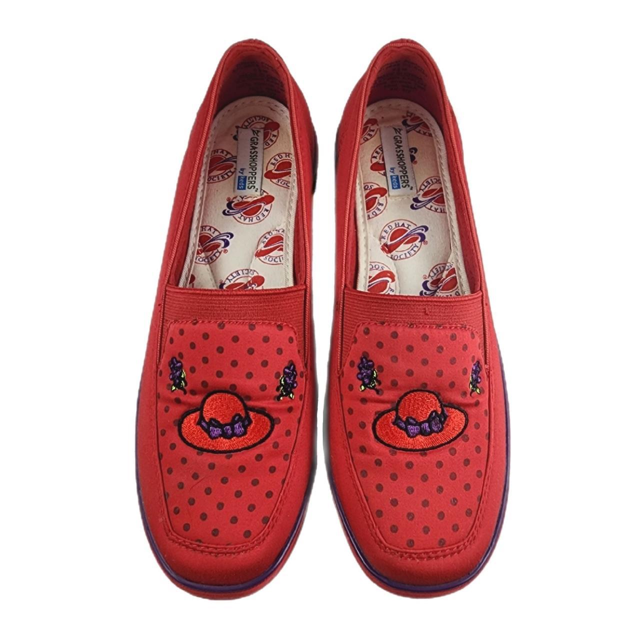 Keds Women's Red and Purple Loafers | Depop