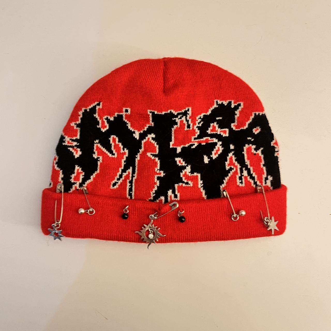 Red and black Cochise merch beanie. (Charms do not... | Depop