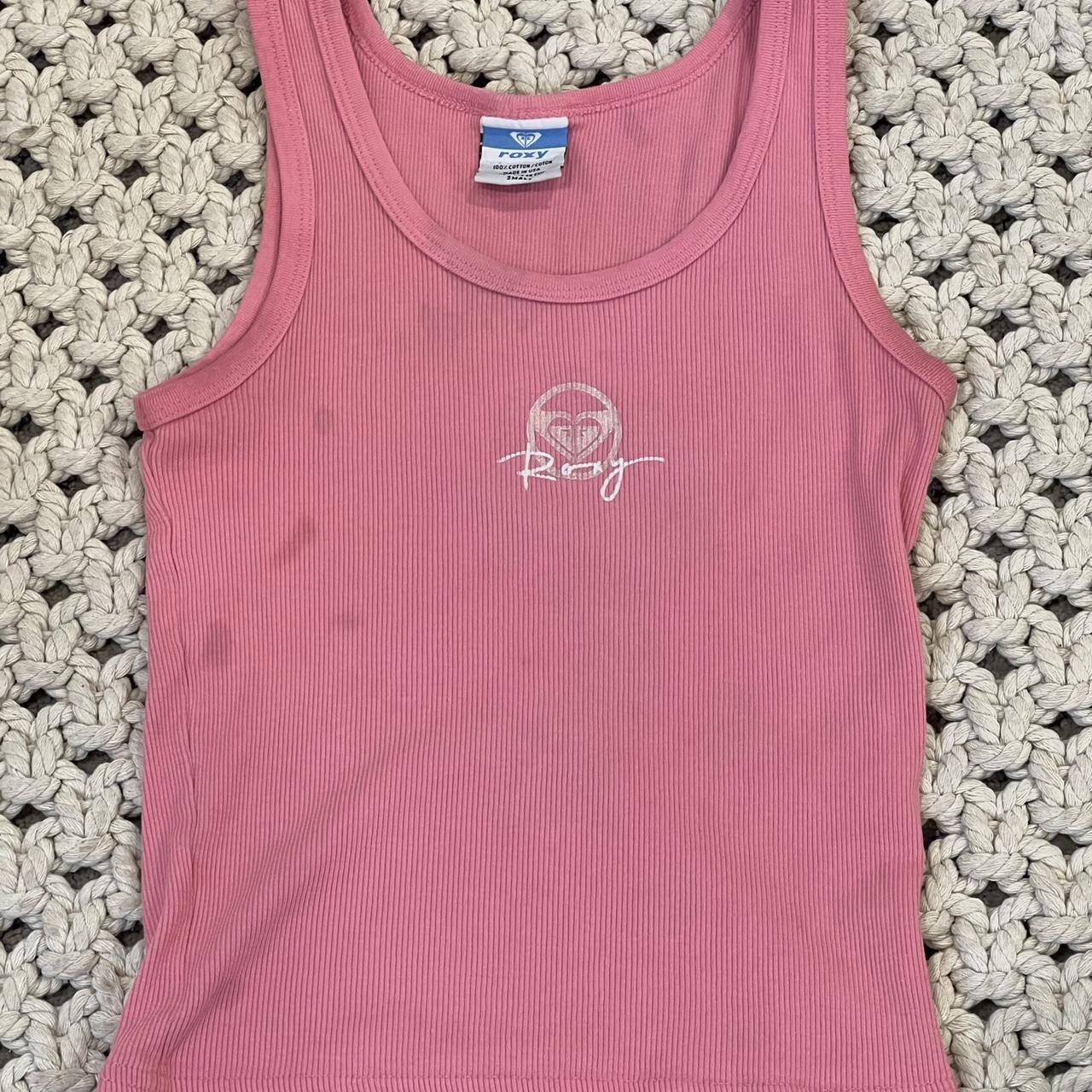 vintage roxy pink tank so cute and so easy to style... - Depop