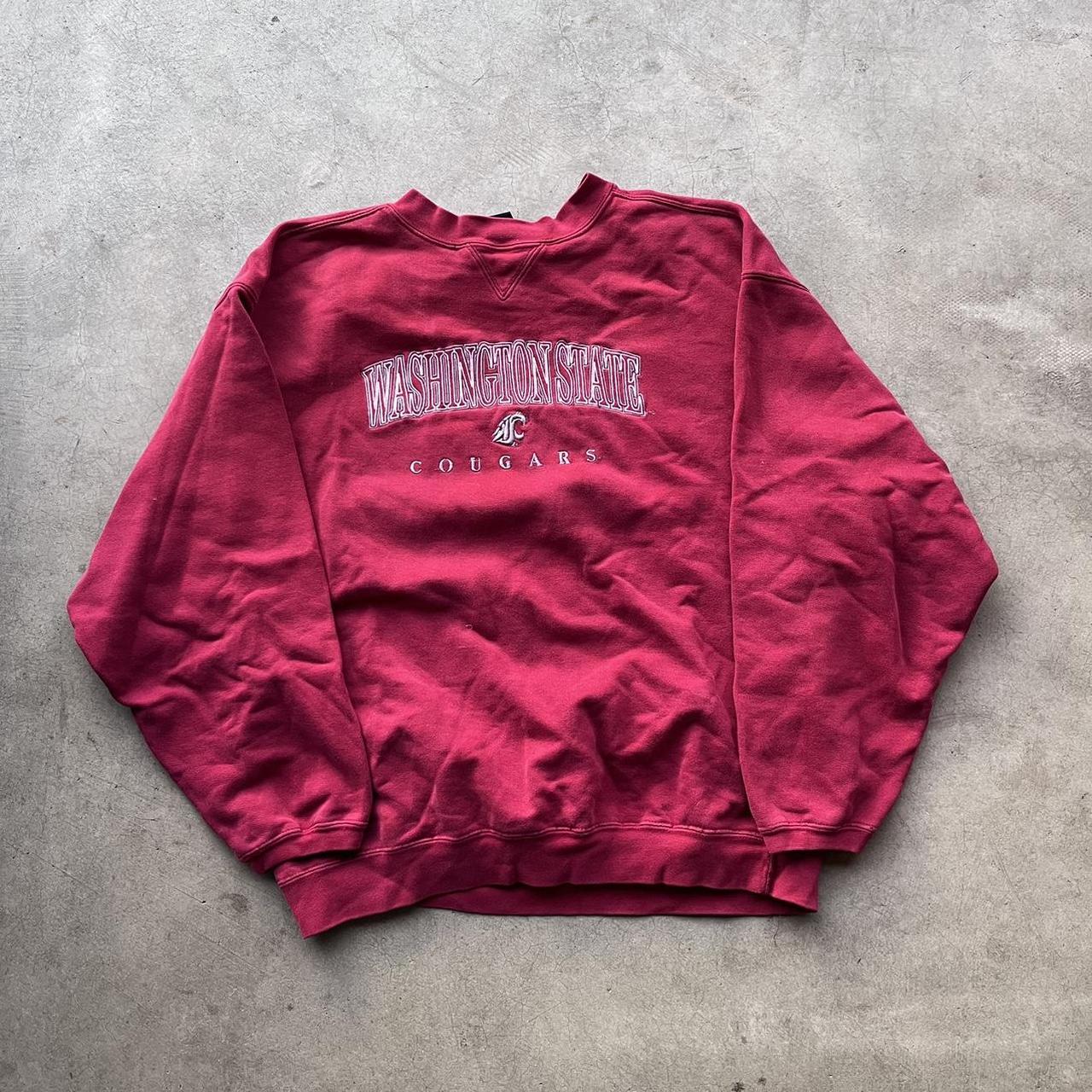 Vintage Wsu Crewneck tagged size large 22.5x25 msg... - Depop