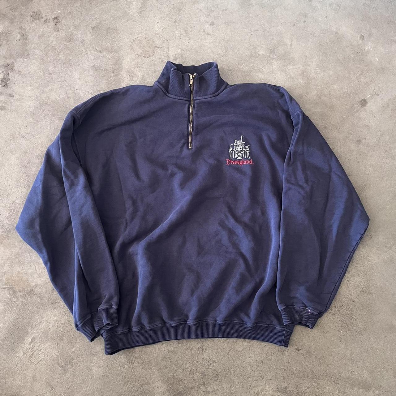 Vintage Disneyland quarter zip Tagged large 24x25 - Depop