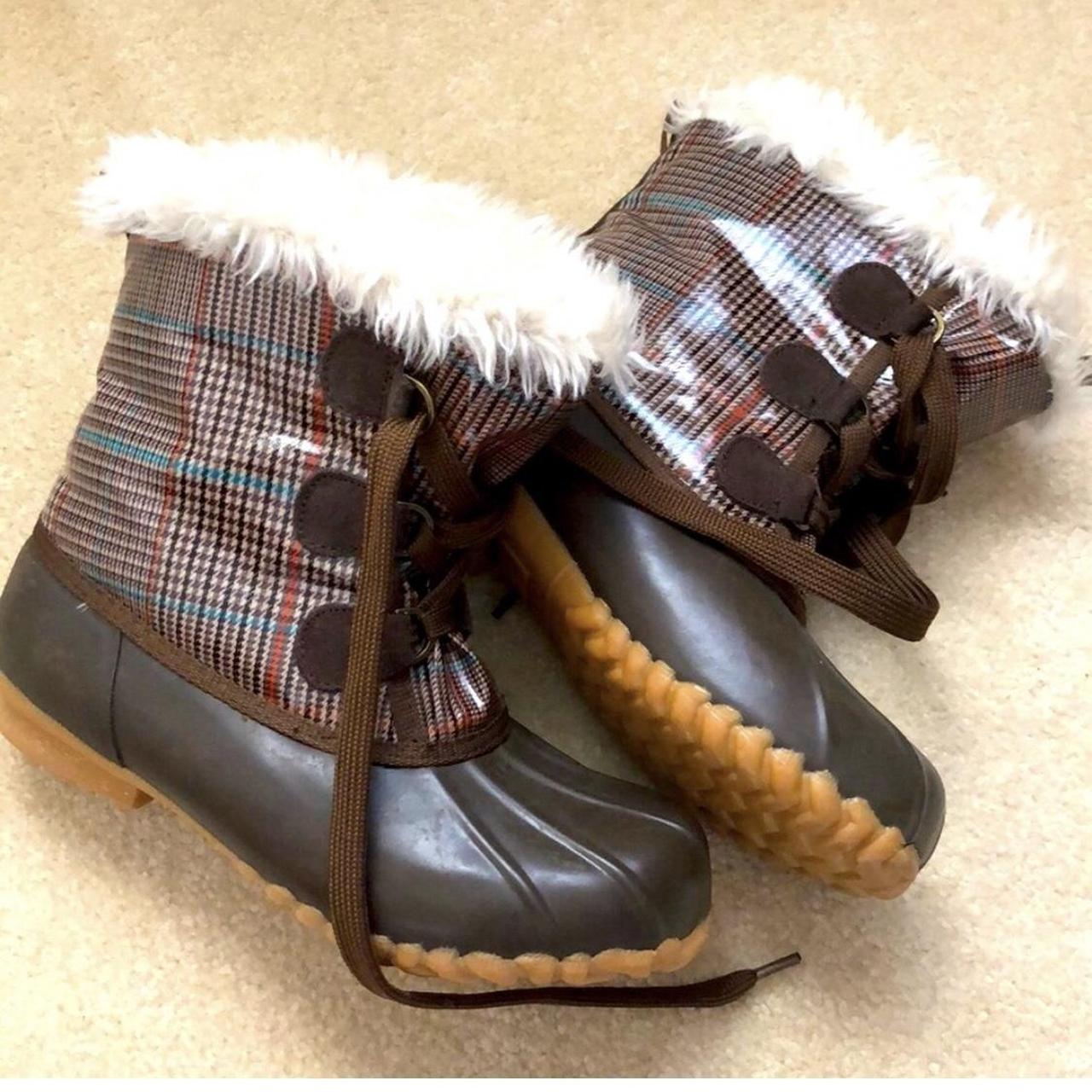 Sporto original plaid snow and rain boots Short... Depop