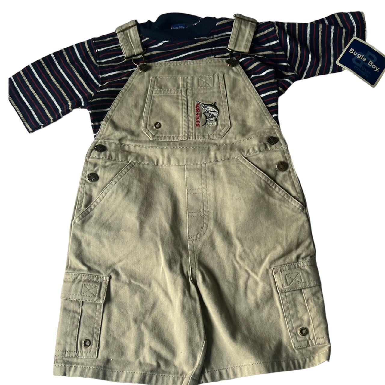 Bugle Boy Overalls 2 Piece Set Includes A TShirt 4T Depop
