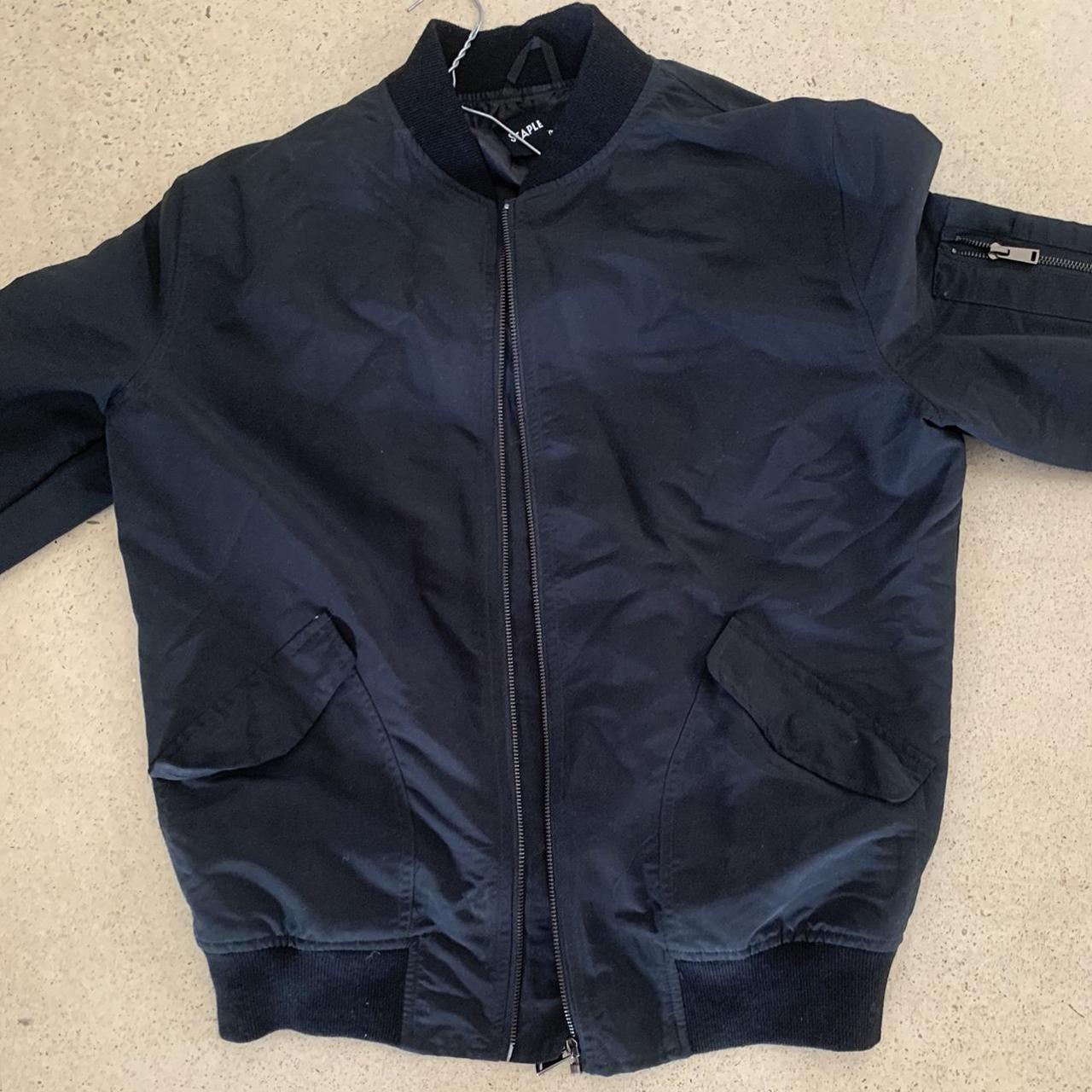 Black ASOS bomber jacket. Great condition, hardly worn - Depop