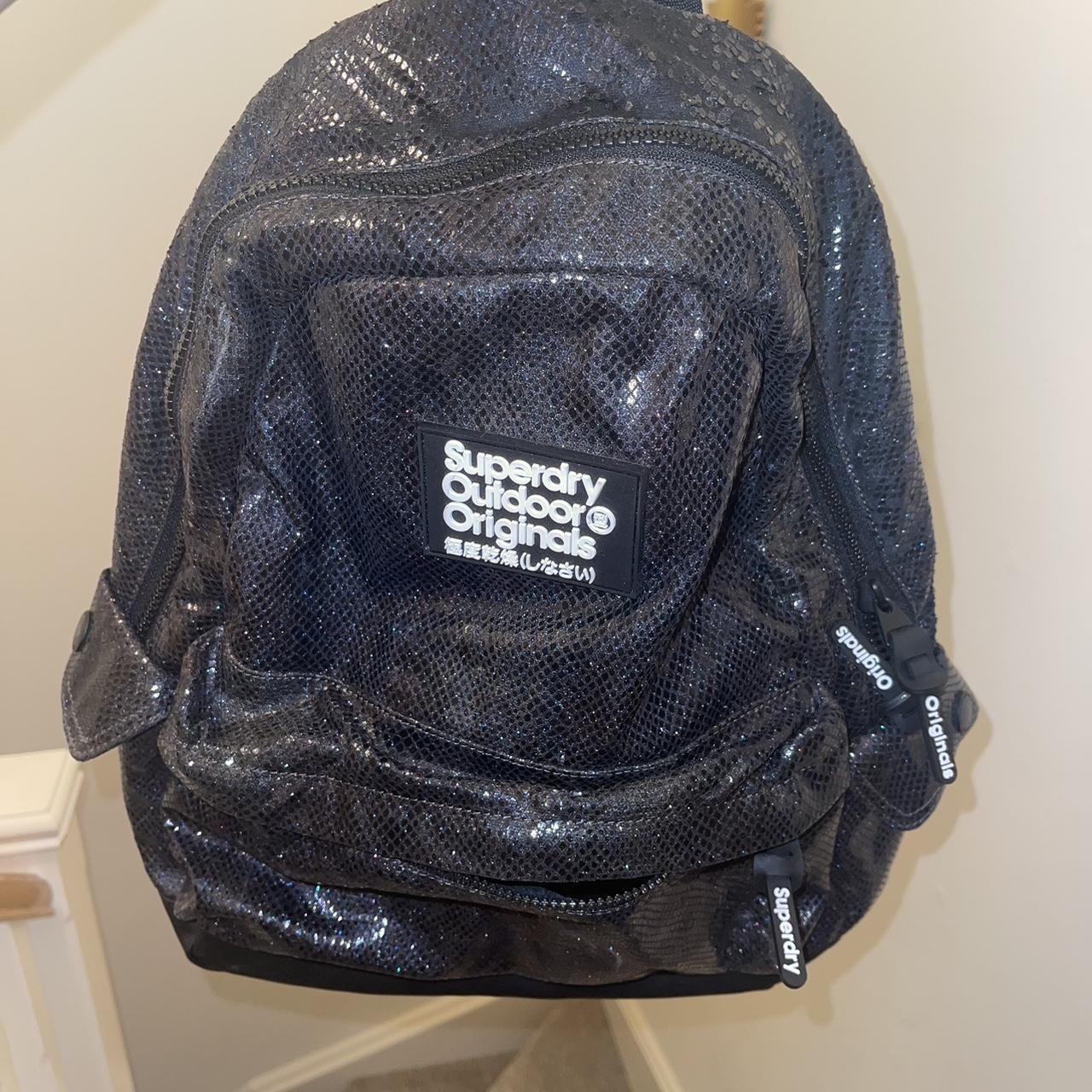 Superdry backpack Worn twice Amazing glittery skin Depop