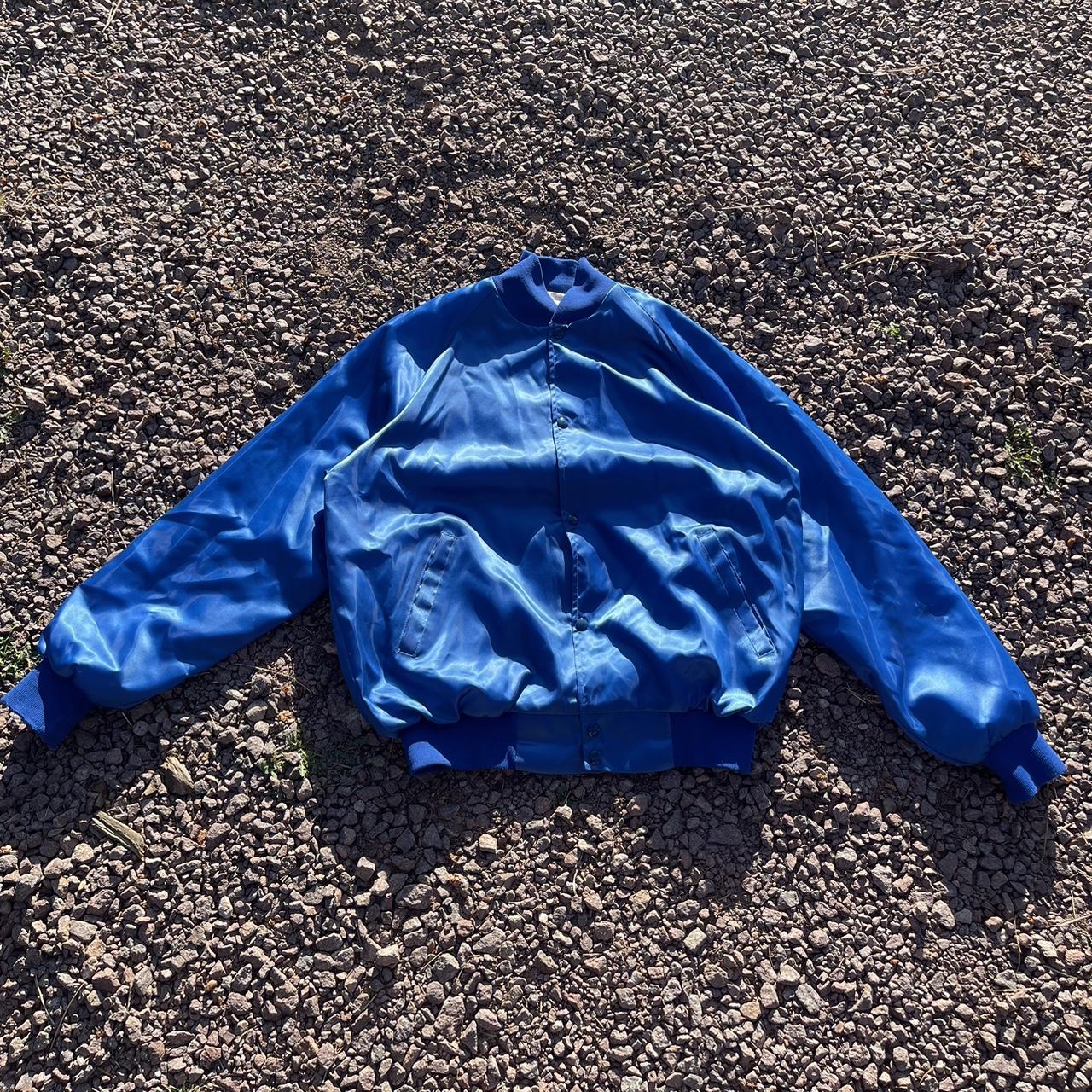 Vintage Blank Westark Made in USA Satin jacket Small... Depop