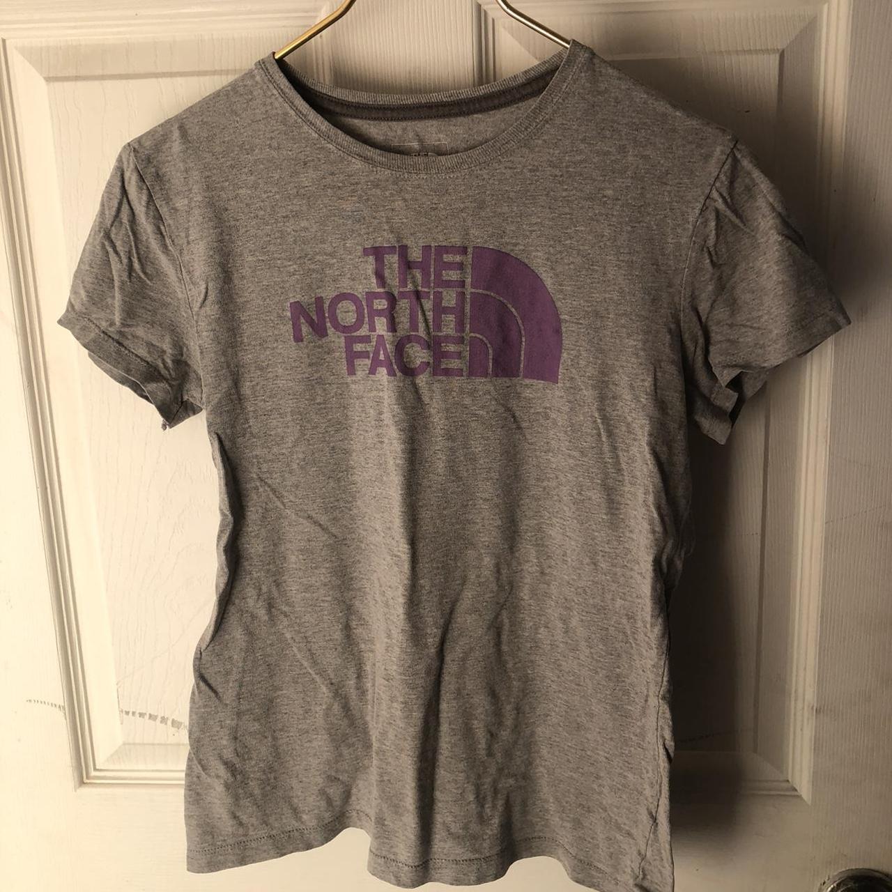 The North Face Purple Label Women's Grey and Purple T-shirt