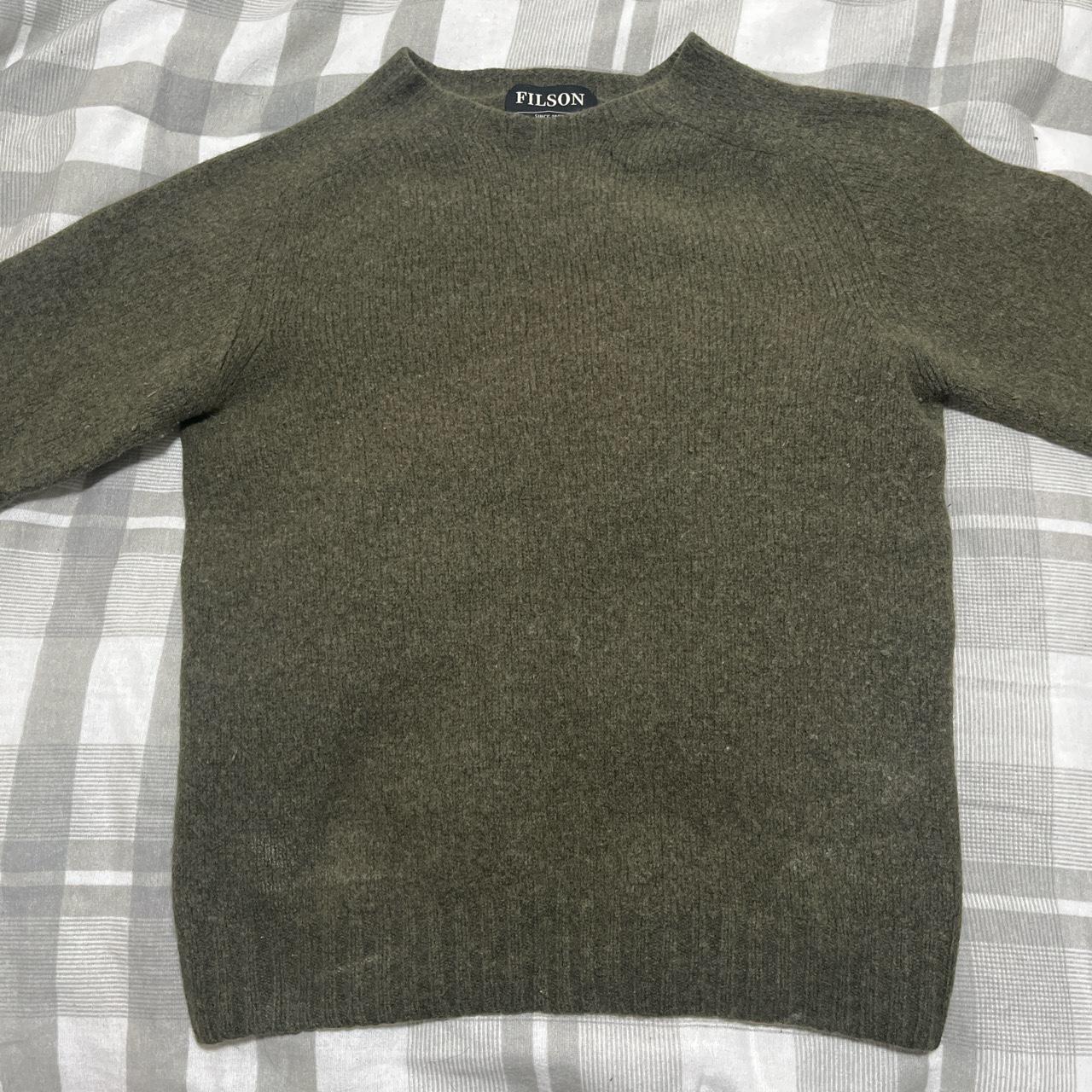 Filson Army Green Wool Sweater Great color, amazing... - Depop