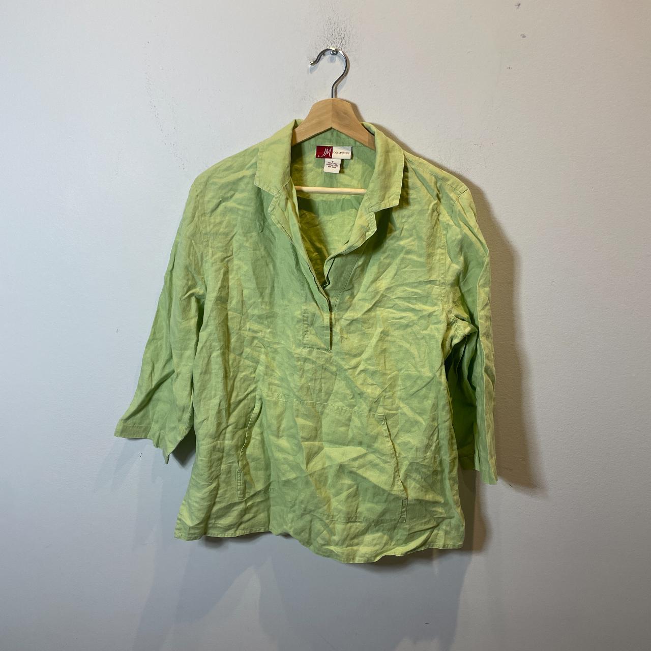 JM Collection Women's Green Blouse | Depop