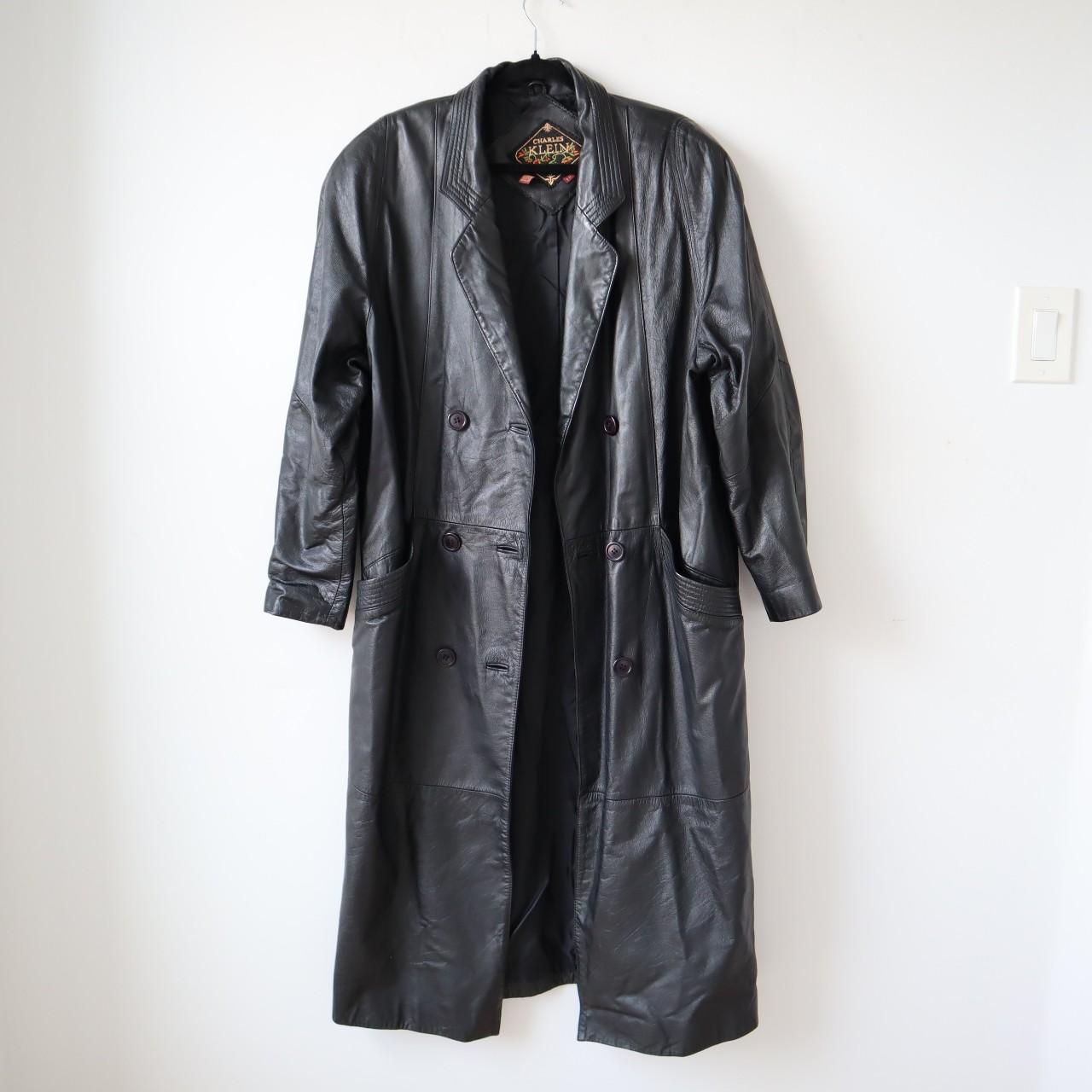 Charles klein leather coat hotsell