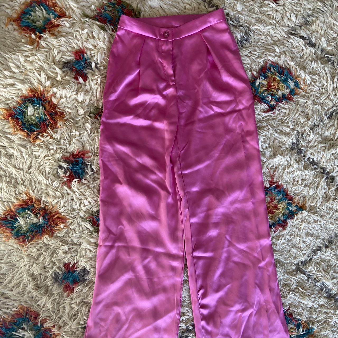 Pink silky pants Sincerely Jules #barbie #pink - Depop