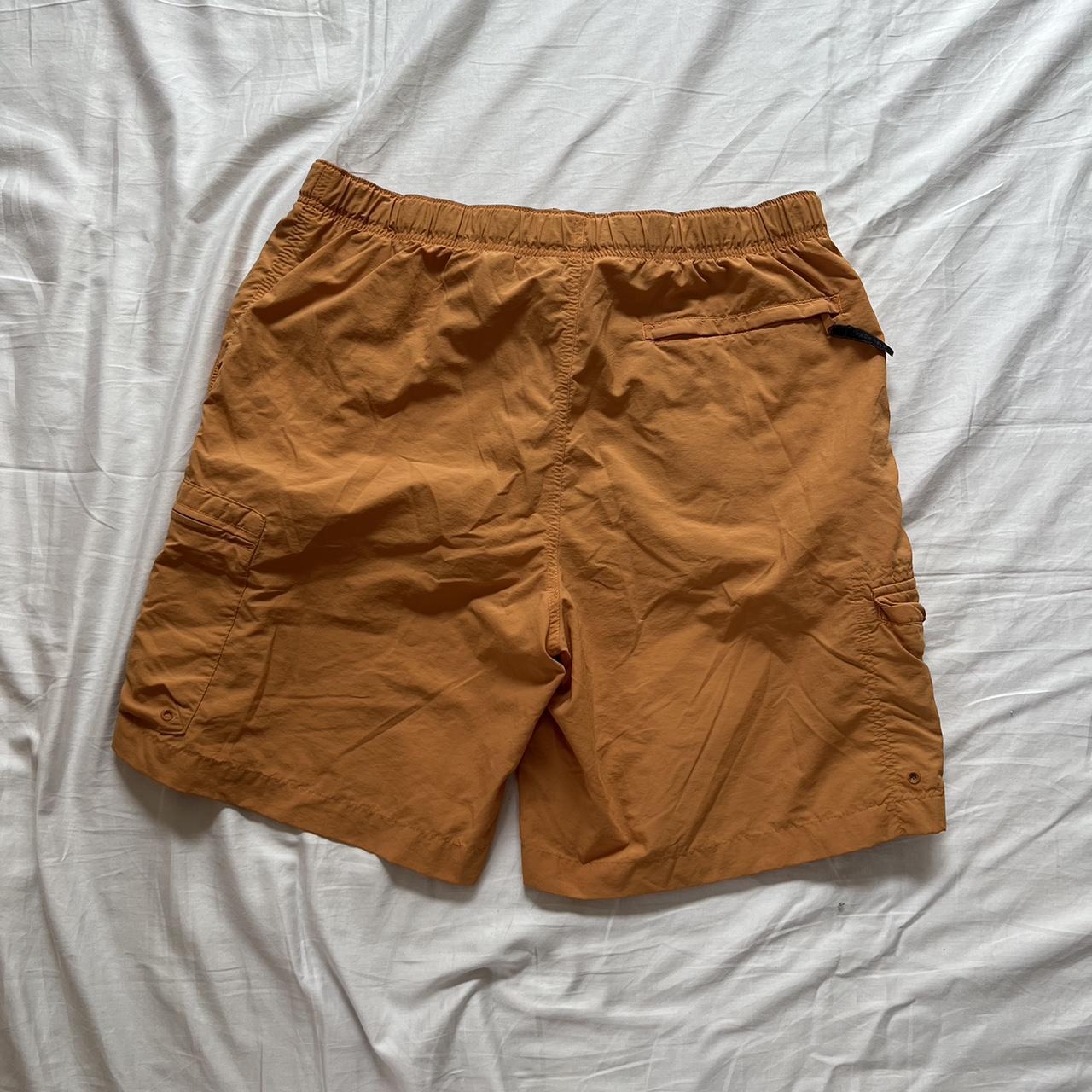 Orange Columbia Hybrid utility shorts with liner... - Depop