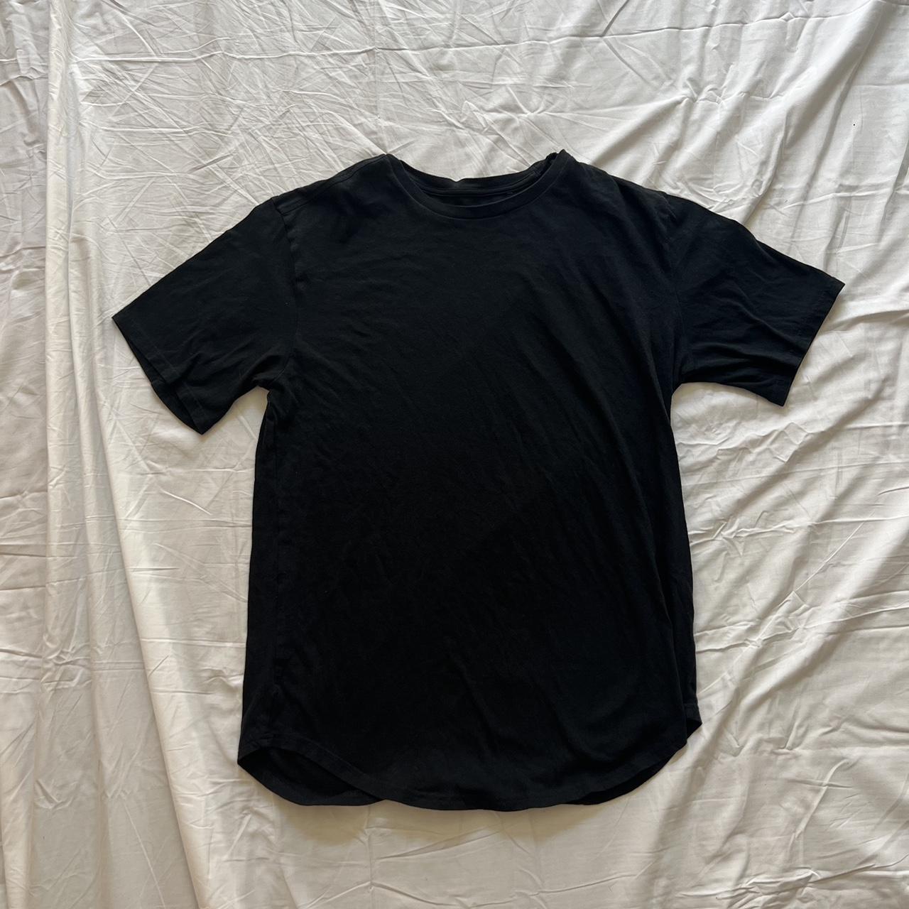 Pacsun Basics black Scallop fit tee Mens L Price is... - Depop