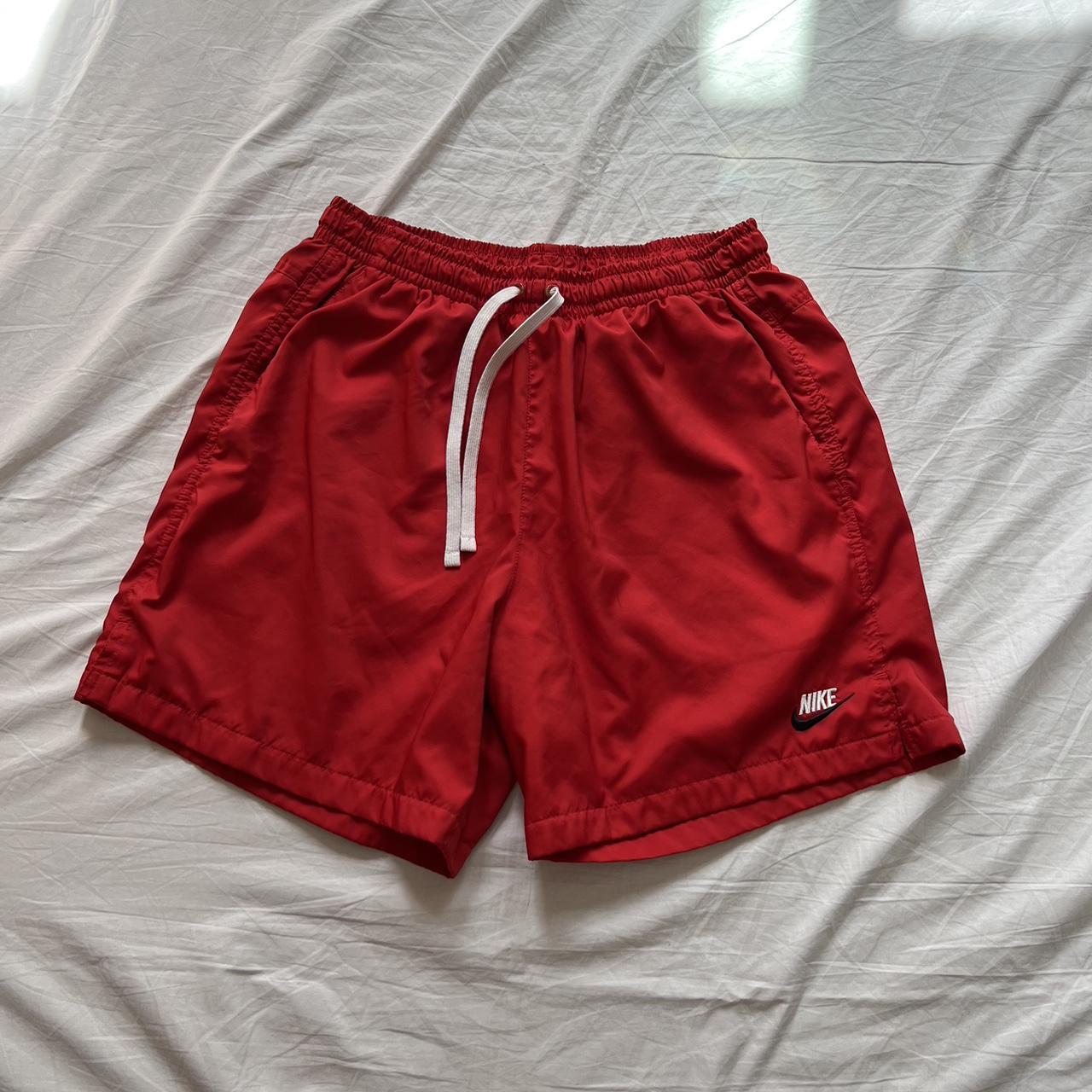 Red Nike hybrid shorts Mens L Lined 6” inseam #Nike - Depop