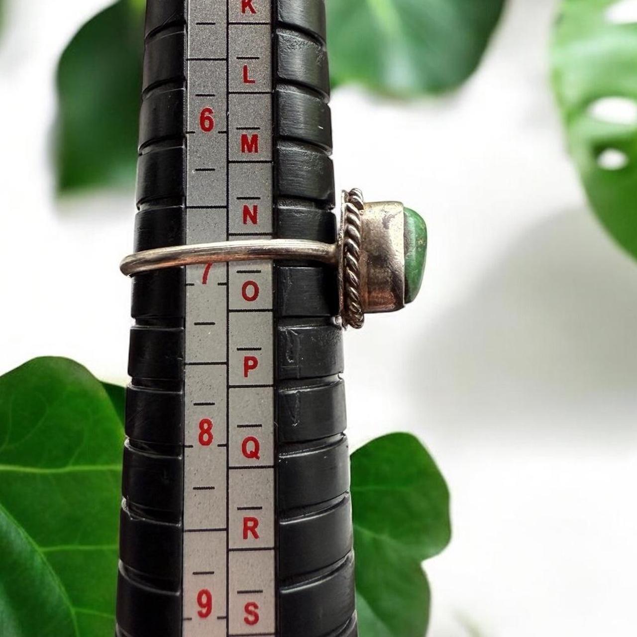 Native Women's Ring - Green/Silver – Sterling sil… - image 3