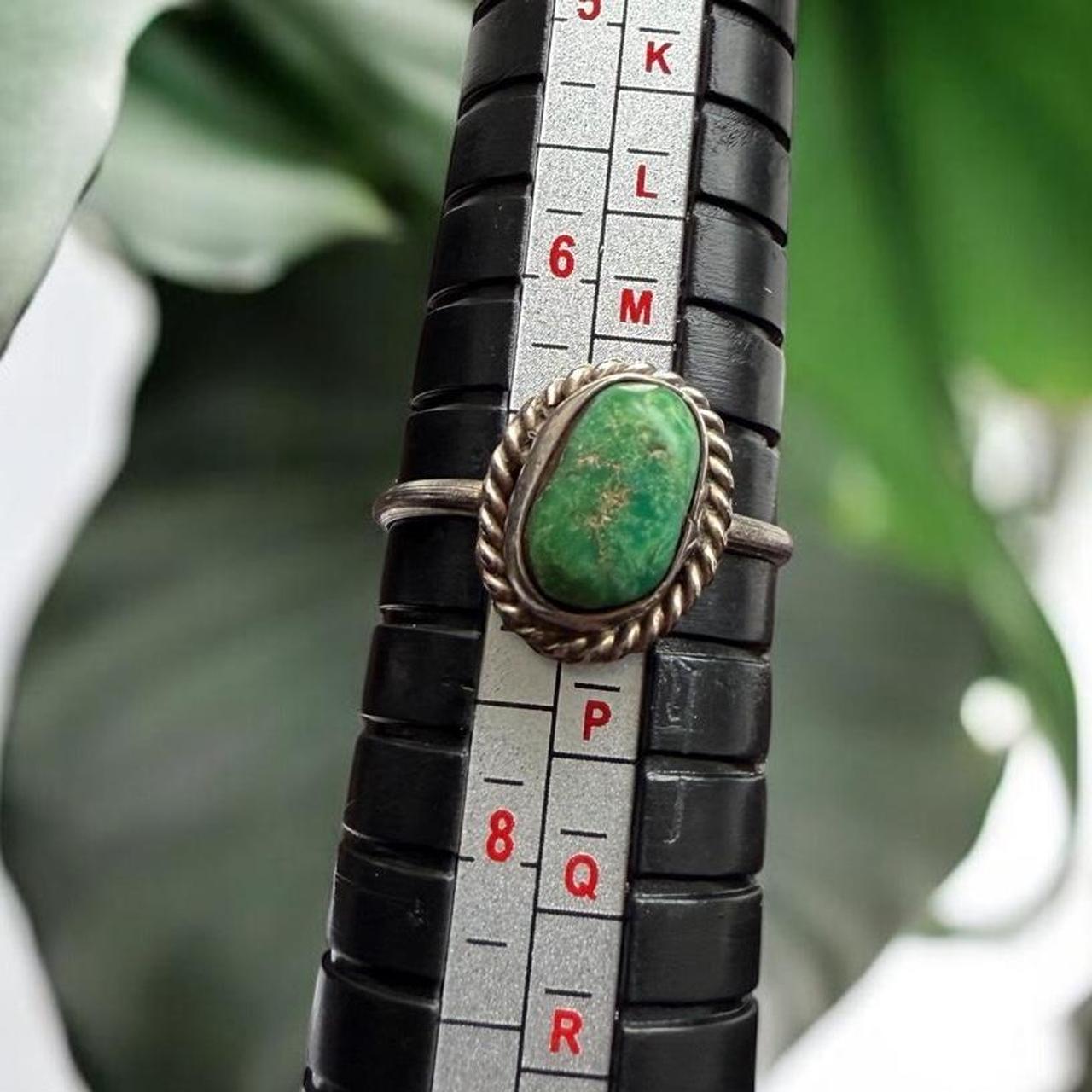 Native Women's Ring - Green/Silver – Sterling sil… - image 2