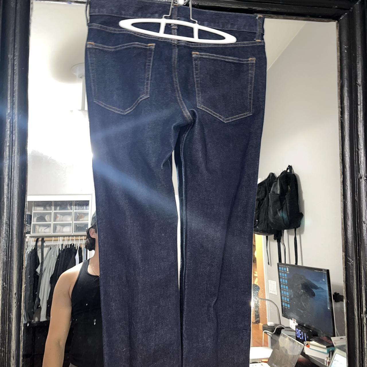 Everlane Men's Navy and Blue Jeans Depop