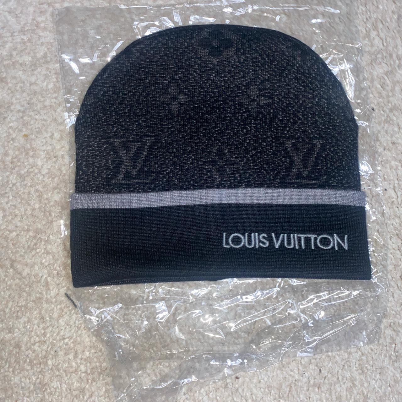 Black Louis Vuitton beanie FREE SHIPPING FAST - Depop