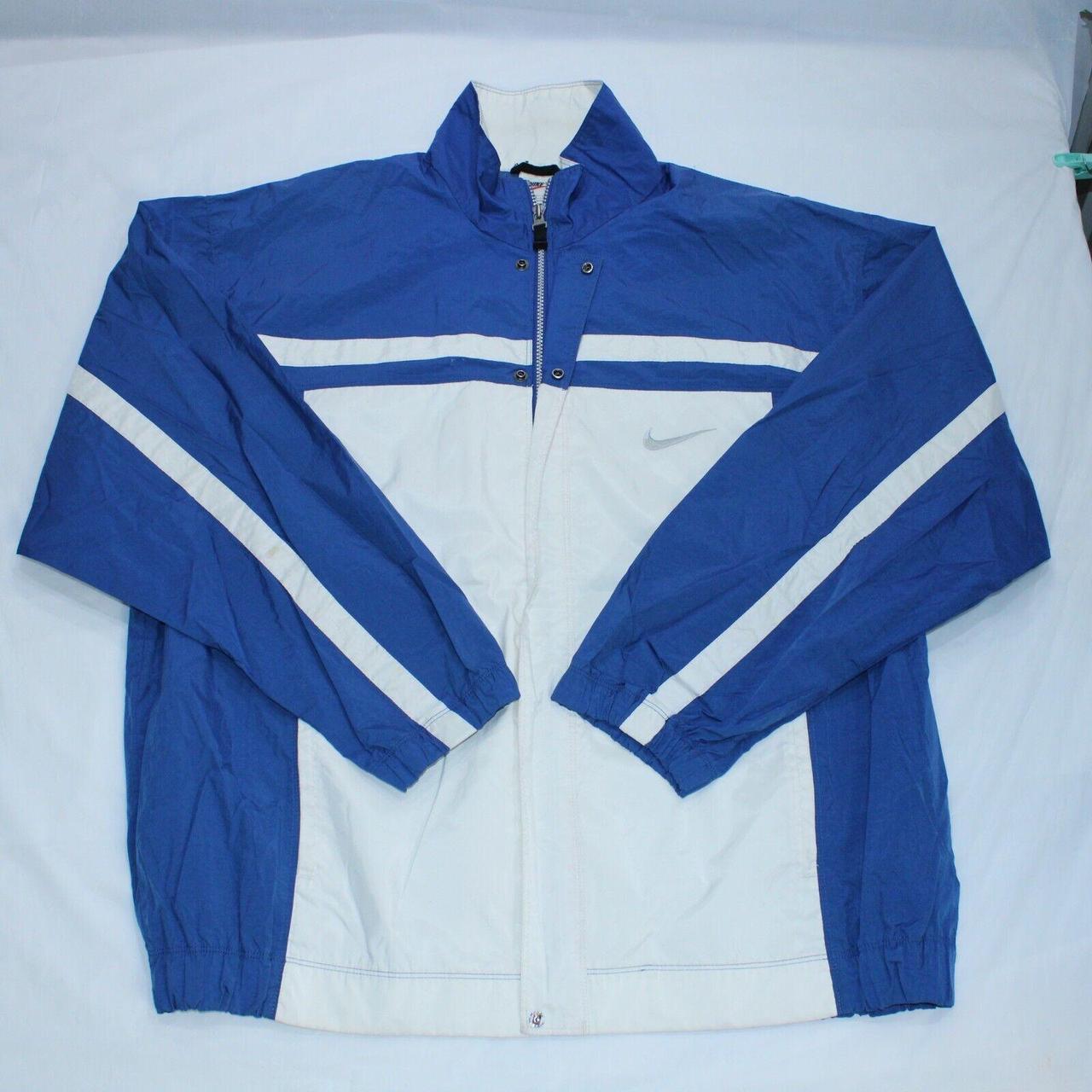 Vintage Nike Jacket Mens Large Blue Windbreaker... - Depop