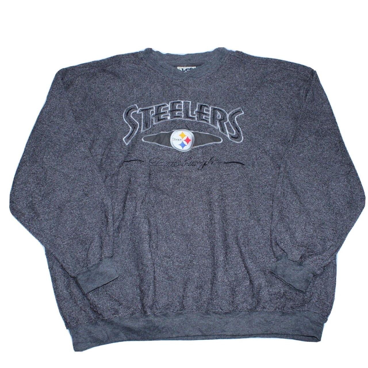 Vintage Pittsburgh Steelers Sweatshirt Grey Vintage - Depop