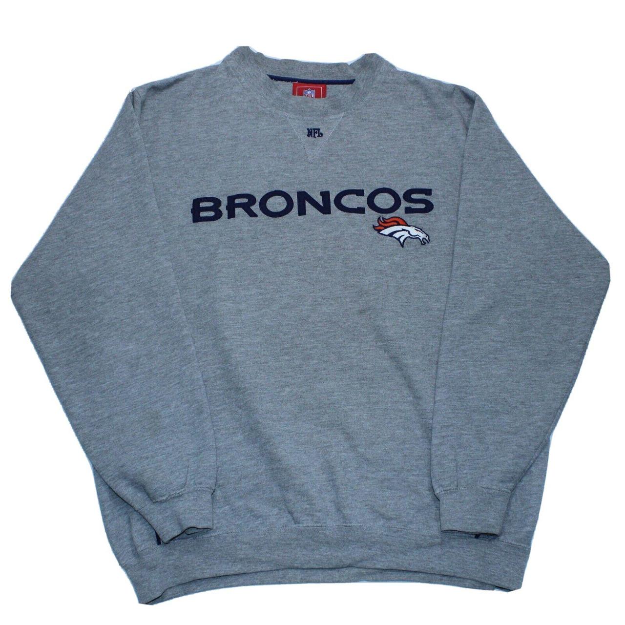 Grey broncos clearance sweatshirt