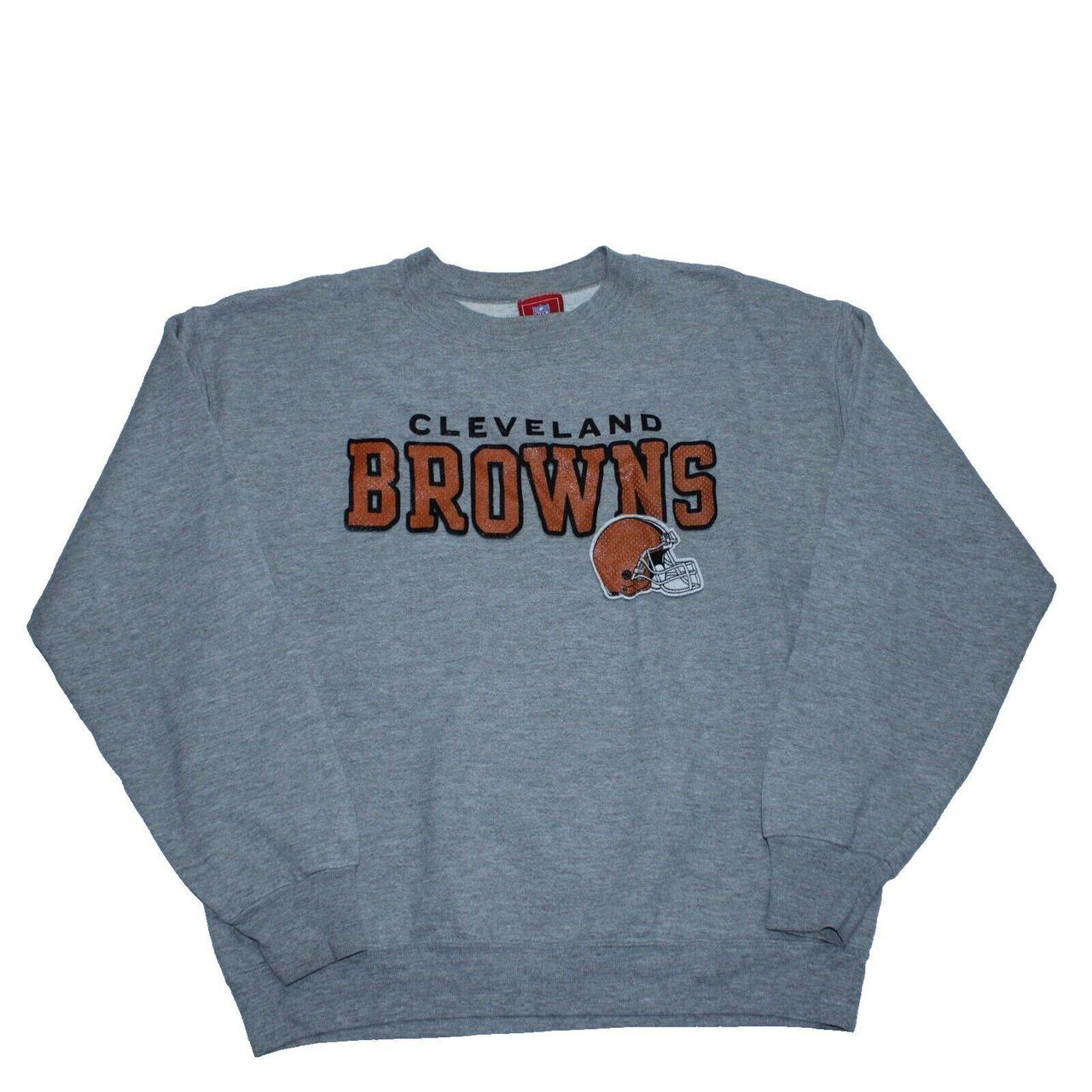 Grey cleveland browns online sweatshirt