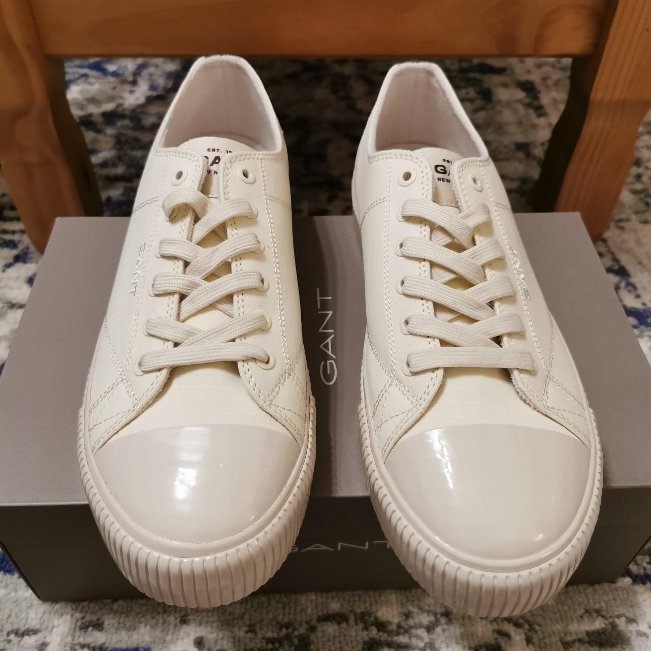 New Men's Gant Beige Cream Low Top Trainers Shoes... - Depop