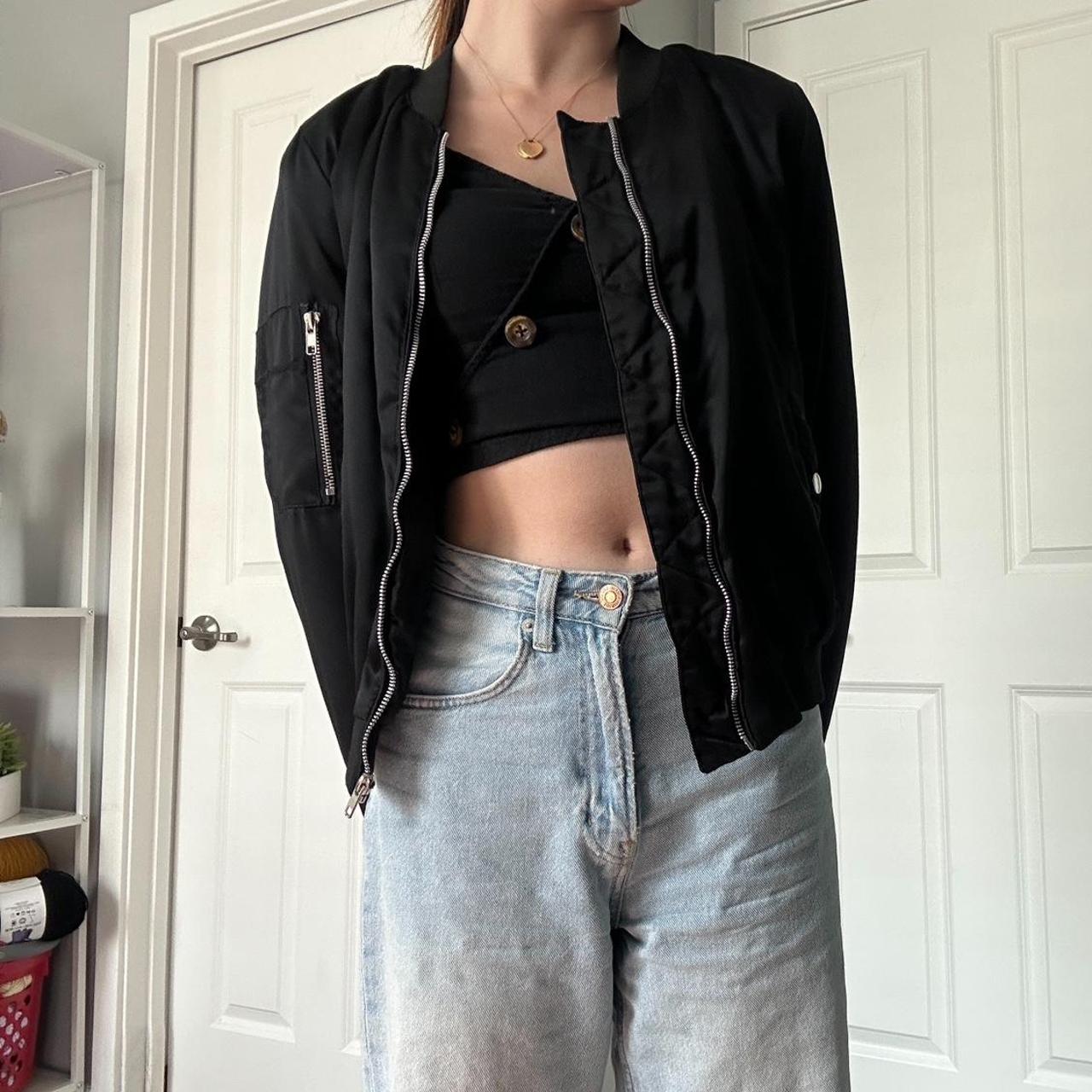 Papaya Women's Black Jacket Depop