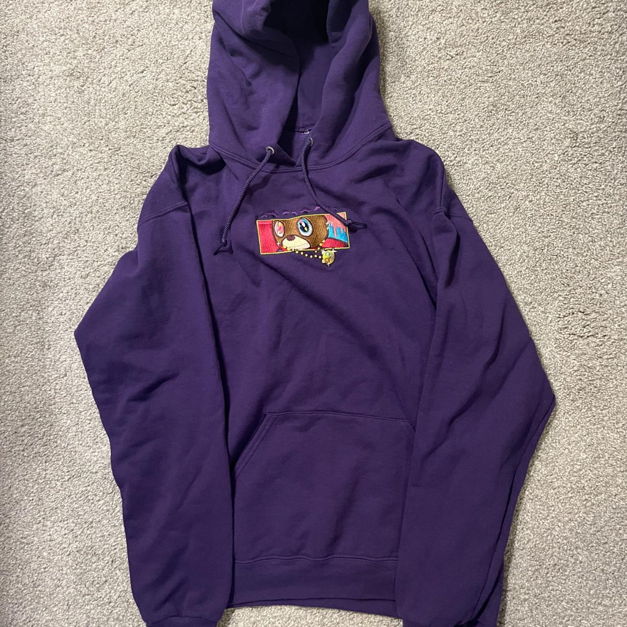 Yeezy Men's Purple and Pink Hoodie Depop