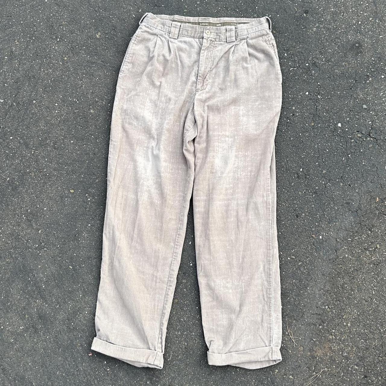Corduroy Tan Pants Savane Size: 34/32 Wear on... - Depop