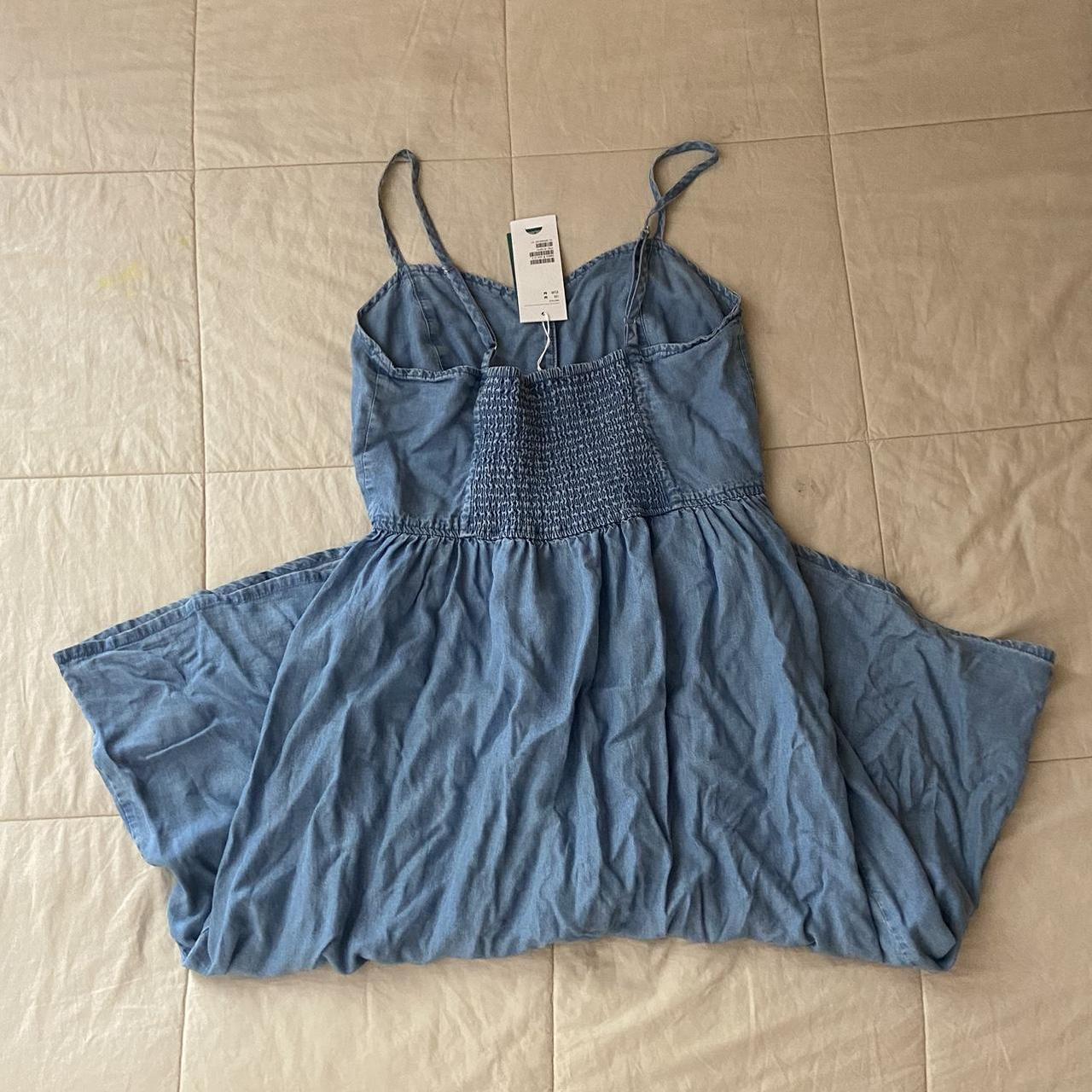H&M Blue Maxi Dress w/Buttons Description Blue... Depop