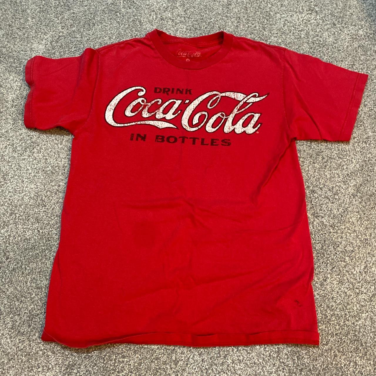 red coca cola tee size M a little less vibrant then... - Depop