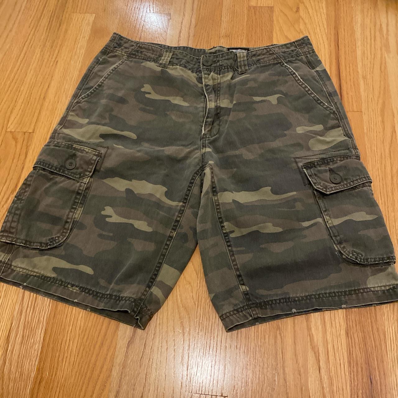 camo jorts size 34 if you have any questions or... - Depop