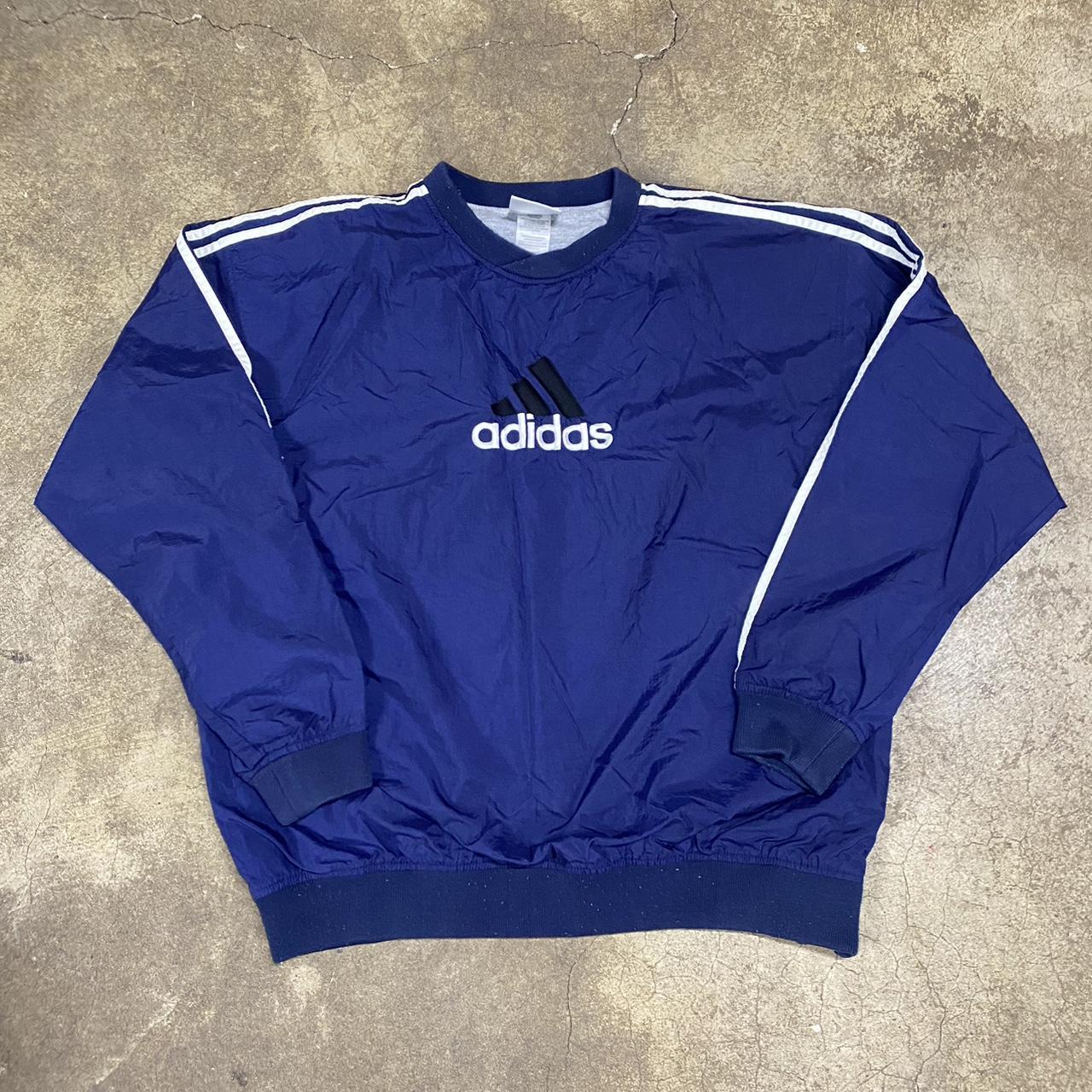 adidas crewneck size L track pants material if... - Depop