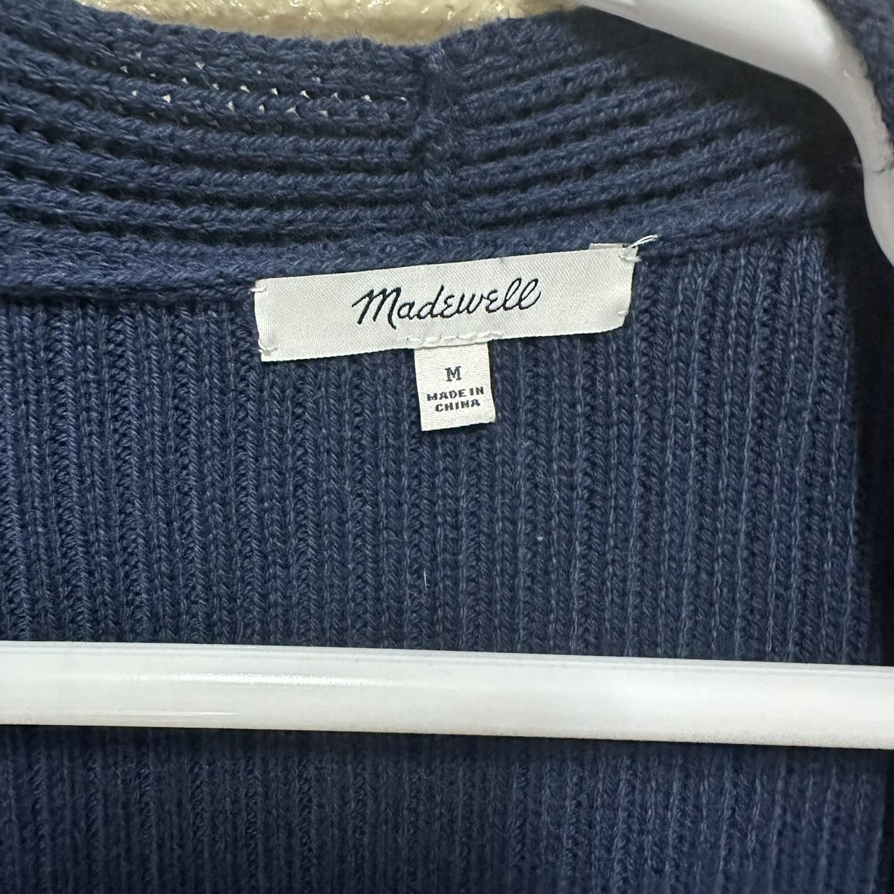 Madewell Nolan Navy Blue Ribbed Knit Depop