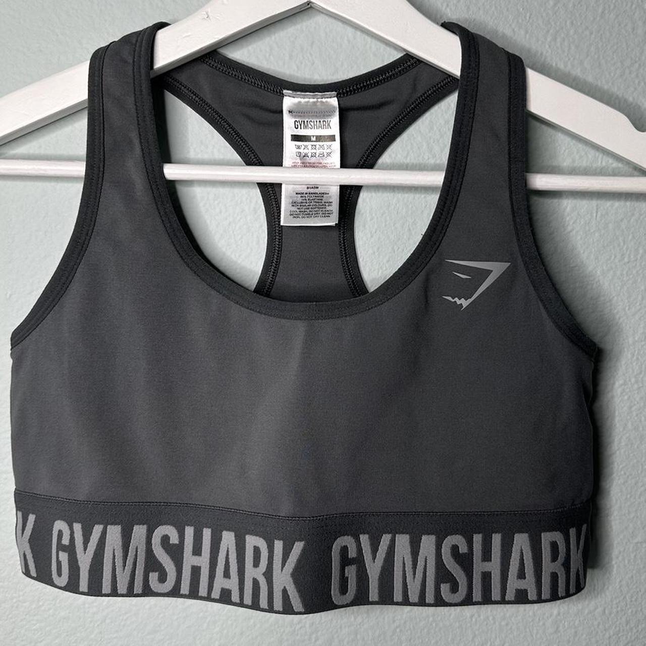 Gymshark Women's Black and Grey Bra
