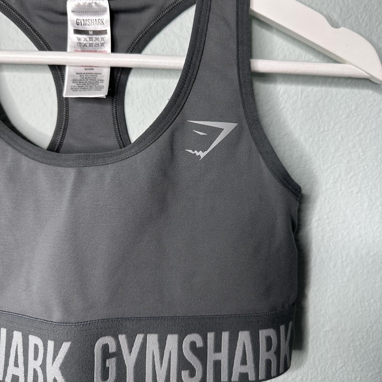 Gymshark Women's Black and Grey Bra (2)