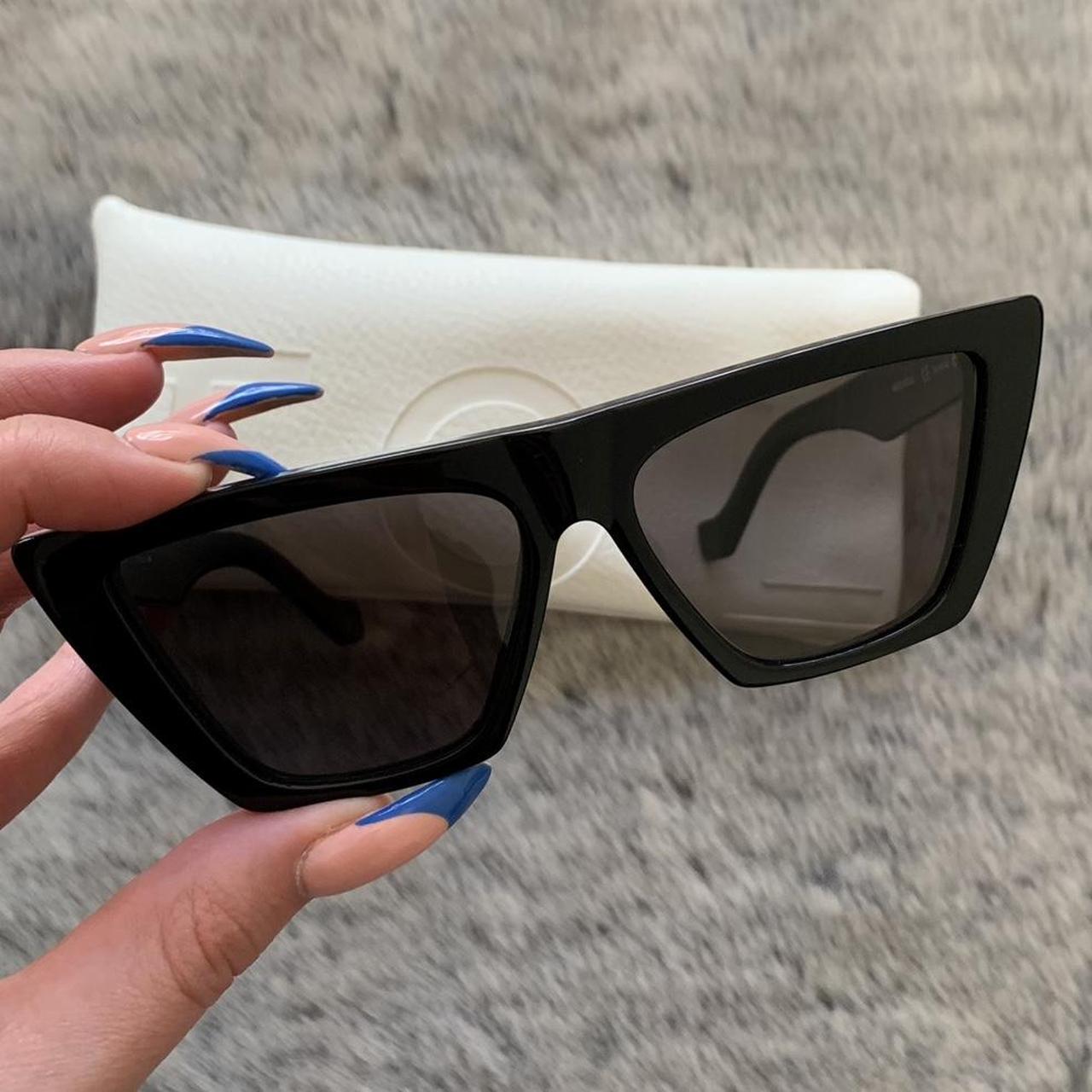 Tol Eyewear Trapezium Sunglasses Black Excellent... Depop