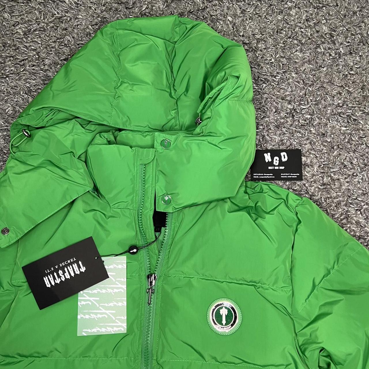 Trapstar Men's Green and Black Coat Depop