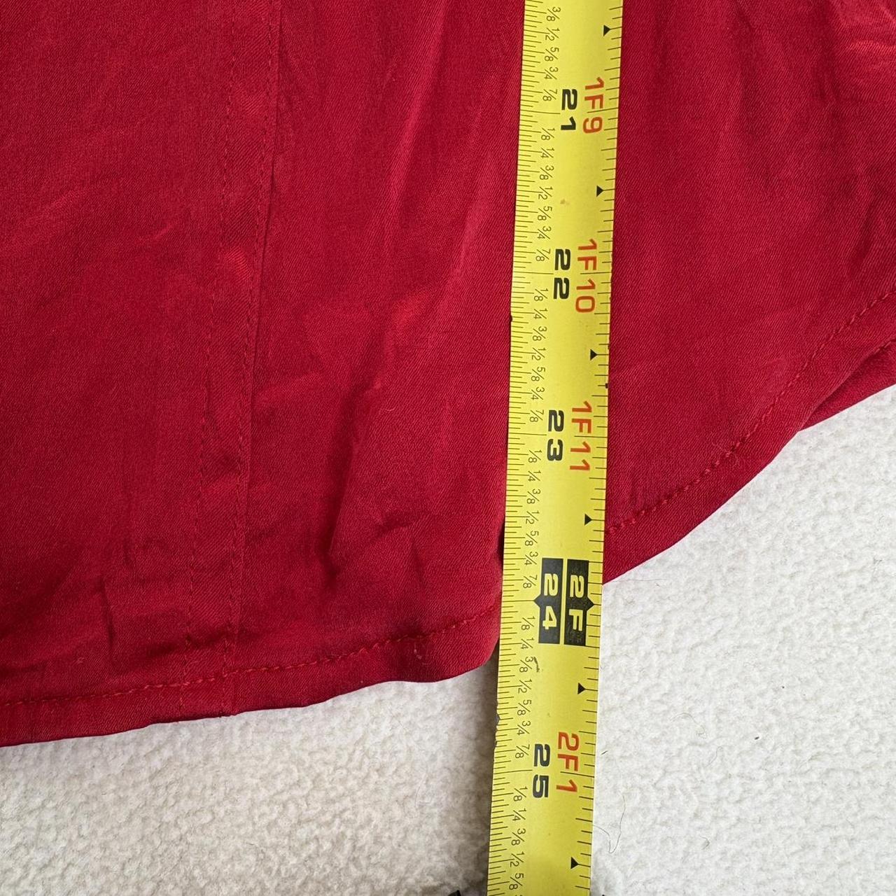 Cache Women's Blouse - Red - S – Cache red silk b… - image 6